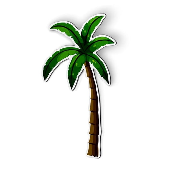 Palm Tree Tropical - 5.5" Magnet for Car Locker Refrigerator