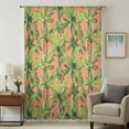 thumbnail image 1 of Palm Tree Tropical Sheer Curtains 63 Inches Long, Pink Summer Green Botanical Light Filering Curtains, Breathable Simi Curtain Privacy Drapes for Living Room Bedroom Lightweight Window Treatment, 1 of 9
