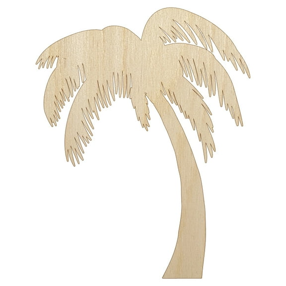 Palm Tree Tropical Solid Wood Shape Unfinished Piece Cutout Craft DIY Projects - 4.70 Inch Size - 1/8 Inch Thick