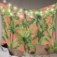 thumbnail image 1 of Palm Tree Tropical Tapestry for Bedroom Wall Hanging Tapestry, Pink Summer Green Botanical Ceiling Backdrop Tapestries Poster Blanket Wall Decor for Teens Room Living Room Dorm 51" x 59", 1 of 8