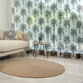 thumbnail image 1 of Palm Tree Tulle Curtains with Rod Pocket, Fully Grown Coconut Banana Trees with Retro Effect Forest Foliage, Sheer Drape for Wedding Party 2 Panels, 7 Sizes, Dark Brown White, by Ambesonne, 1 of 3
