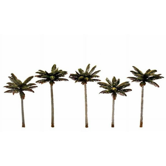 Palm Trees 3" To 3.75" 5/Pkg- , Pk 1, Woodland Scenics