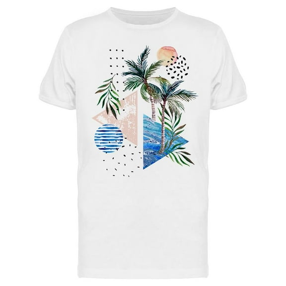 Palm Trees And Shapes  T-Shirt Men -Image by Shutterstock, Male x-Large