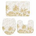 thumbnail image 1 of Palm Trees Bath Mat 3 Piece Bathroom Rug Set, Yellow Tropical Plants Summer Forest Scenery Non Slip Bath Rug Contour Mat and Toilet Lid Cover, Absorbent Shower Mats Soft Bath Rugs and Mats Sets, 1 of 8