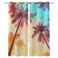 thumbnail image 1 of Palm Trees Blackout Curtains for Bedroom Living Room Darkening Curtains 54 Inch Long Modern Art Birds Summer Short Curtain for Small Window Treatment Thermal Insulated Grommet Drapes 42"x54"x2, 1 of 9