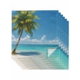 thumbnail image 1 of Palm Trees Cloth Napkins Set of 6 Reusable Dinner Napkins, Summer Beach Coastal Nautical Sea Ocean Cocktail Napkin Washable Table Napkins for Wedding/Holiday Party/Baby Shower 20"x20", 1 of 7
