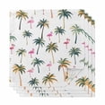 thumbnail image 1 of Palm Trees Cloth Napkins, Watercolor Tropical Flamingo Summer Washable and Reusable Dinner Napkins Set of 4, Table Napkin for Kitchen Party Birthday Wedding Hotel Housewarming 20"x20", 1 of 8