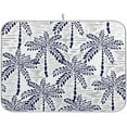 thumbnail image 1 of Palm Trees Dish Drying Mat for Kitchen Counter, Ultra Absorbent Reversible Microfiber Dishes Drying Rack Pad Heat-resistant Mats 18x24in, 1 of 7
