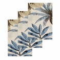 thumbnail image 1 of Palm Trees Hand Towels Set, Waffle Weave Kitchen Towels 3 Pieces, Blue Brown Vintage Watercolor Tropical Microfiber Hair Face Bath Tea Towel Absorbent Quick Drying Cleaning Dish Cloths, 15.7"x23.6", 1 of 7