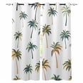 thumbnail image 1 of Palm Trees Kitchen Curtains Watercolor Tropical Summer Botanical Cafe Short Curtains for Bathroom Blackout Window Curtain Grommet Small Window Treatment Drapes for Bedroom Living Room 27.5"x39"x2, 1 of 9