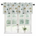 thumbnail image 1 of Palm Trees Kitchen Valances for Windows 42x12 Inch Kitchen Curtains Valances Rod Pocket Watercolor Plaid Tropical Tree Summer Bathroom Window Valances for Window Treatment Decor, 1 of 6