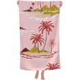 thumbnail image 1 of Palm Trees Large Beach Towel - Plush Thick Cotton Pool Towel, Adult Beach Towels, 1 of 9