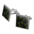 thumbnail image 1 of Palm Trees Night Sky Pattern Square Cufflink Set - Silver or Gold, 1 of 6