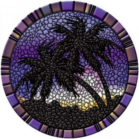 Palm Trees Poolsaic -purple- 29 inches 67B00-00031
