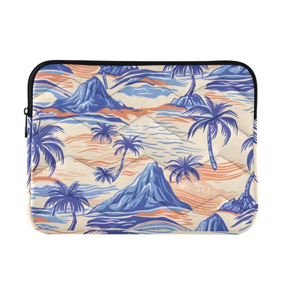 Palm Trees Rivers Mountains Quilted Laptop Protective Cases Computer Sleeves Tablet Bags Briefcases M