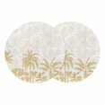 thumbnail image 1 of Palm Trees Round 13 Inch Placemats Set of 2, Yellow Tropical Plants Summer Forest Scenery HeatResistant Non Slip Place Mats for Dining Table, Wipeable Braided Kitchen Table Mats for Housewarming, 1 of 9