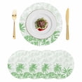 thumbnail image 1 of Palm Trees Round 15 Inch Placemats Set of 4, Green Tropical Plants Summer Forest Scenery HeatResistant Non Slip Place Mats for Dining Table, Wipeable Braided Kitchen Table Mats for Housewarming, 1 of 9