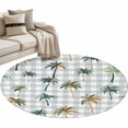 thumbnail image 1 of Palm Trees Round Rug 3.3ft Area Rug Washable Soft Non-Slip 3.3' Circle Low Pile Rugs Watercolor Plaid Tropical Tree Summer Carpet for Bedroom Living Room Entryway Home Office Dining Room, 1 of 9