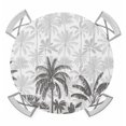 thumbnail image 1 of Palm Trees Round Tablecloth for 36-44 Inch Tables,Fitted Table Cover with Elastic Edge,Black Grey Tropical Plants Summer Forest Waterproof Outdoor Table Cloth Protector for Patio Garden Dinner Picnic, 1 of 9