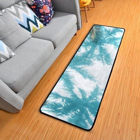Palm Trees Shadows in Water Long Floor Mat Runner Rug Area Mat Noise Reduction Water Absorbent Non-Slip 72" x 24"