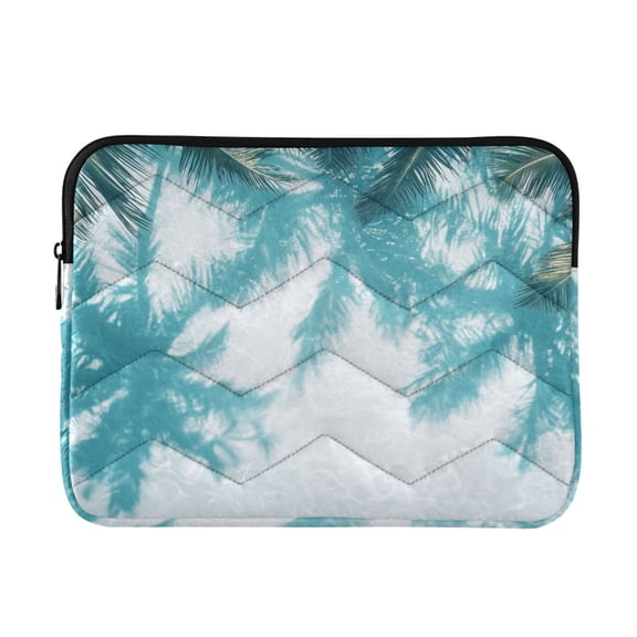 Palm Trees Shadows in Water Quilted Laptop Protective Cases Computer Sleeves Tablet Bags Briefcases M