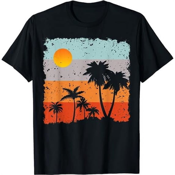 Palm Trees Shirt Beach Sunshine Summer Vacation Vintage T-Shirt