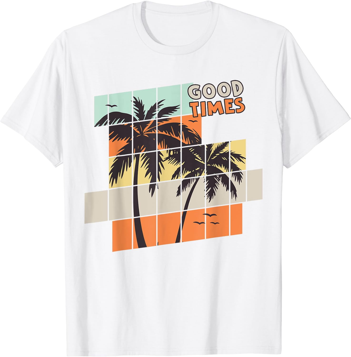 White Cotton Polyester Florida Graphic Round Neck T-Shirt