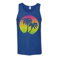 thumbnail image 1 of Palm Trees Sunset - Summer Vacation Tropical Beach Tank Top - Small - Royal, 1 of 5