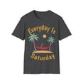 thumbnail image 1 of Palm Trees Sunshine Hammock Novelty Retirement Art Unisex Softstyle T-Shirt, 1 of 4