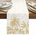 thumbnail image 1 of Palm Trees Table Runner - 48 Inch Long, Kitchen Dining Table Runner Dresser Scarves, Yellow Tropical Plants Summer Forest Scenery Farmhouse Decor for Coffee Tables Wedding Party Banquet, 1 of 8