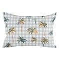 thumbnail image 1 of Palm Trees Throw Pillow Cover 24 x 36 Inch Decorative Pillow Cover Watercolor Plaid Tropical Tree Summer Lumbar Pillowcase Seasonal Rectangle Cushion Case for Couch Sofa Bed Living Room, 1 of 7