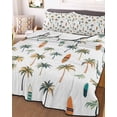 thumbnail image 1 of Palm Trees Twin XL Size Down Alternative Comforter, Lightweight Comforter Quilt Bedding Set with Pillow Shams Summer Botanical Tropical Plants Kayaks All Seasons Bed Comforter Duvet Insert 68"x98", 1 of 7
