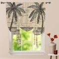 thumbnail image 1 of Palm Trees With A Black And White Window Curtain for Living Room Roman Curtain Kitchen Tie-up Curtains Adjustable Drapes, 1 of 5