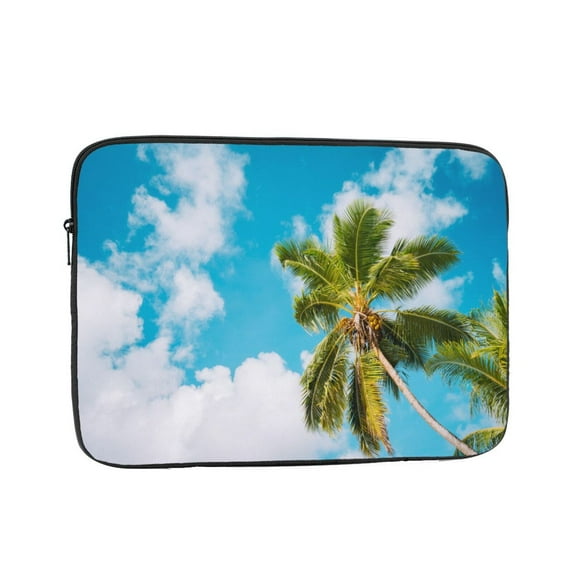 Palm Trees on Tropical Beach 15 inch Portable Laptop Sleeve Compatible with MacBook Air Notebook Computer Case for Men Women College School Students