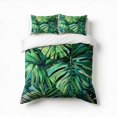 thumbnail image 1 of Palm Tropical Leaf Print Bedding Set 3 Pcs Soft Microfiber Quilt Cover For Bedroom Decor, Comforter Cover With 2 Pillowcase, 1 of 5