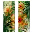thumbnail image 1 of Palm Tropical Leaf Print Tulle Curtains For Living Room Chiffon Sheer Voile Kitchen Bedroom Curtain Drapes, 1 of 5