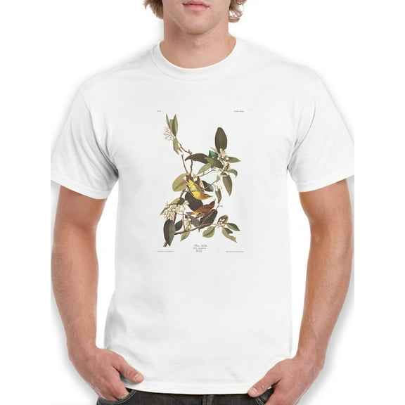 Palm Warbler T-Shirt Men -John James Audubon Designs, Male Large