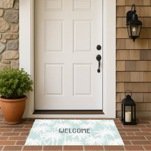 Palm Welcome Outdoor Doormat