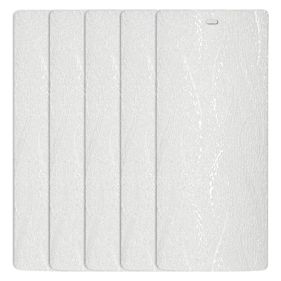 Palm White Vertical Blind Texture Slats Sliding Door 94.5 Qty 5 Pack
