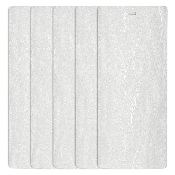 Palm White Vertical Blind Texture Slats Window Size 64.5 Qty 5 Pack
