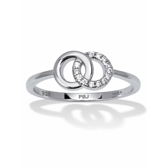 PalmBeach Jewelry 0.07 TCW Round Cubic Zirconia Sterling Silver ...