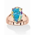 thumbnail image 1 of PalmBeach Jewelry 15.47 TCW Pear-Cut Yellow or Aurora Borealis Cubic Zirconia Cocktail Ring in Yellow or Rose Gold-Plated, 1 of 5