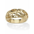 thumbnail image 1 of PalmBeach Jewelry 18k Gold-plated Sterling Silver Swirl Dome Ring, 1 of 6