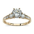 thumbnail image 1 of PalmBeach Jewelry 2.14 TCW Round Cubic Zirconia Engagement Anniversary Ring in Solid 10k Yellow or White Gold, 1 of 4