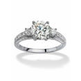thumbnail image 1 of PalmBeach Jewelry 2.38 TCW Round Cubic Zirconia Engagement Anniversary Ring in 14k Gold-Plated or Platinum-Plated Sterling Silver, 1 of 5