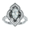 thumbnail image 1 of PalmBeach Jewelry 2.67 TCW Marquise Cut Cubic Zirconia Platinum-Plated Antiqued Ring, 1 of 5