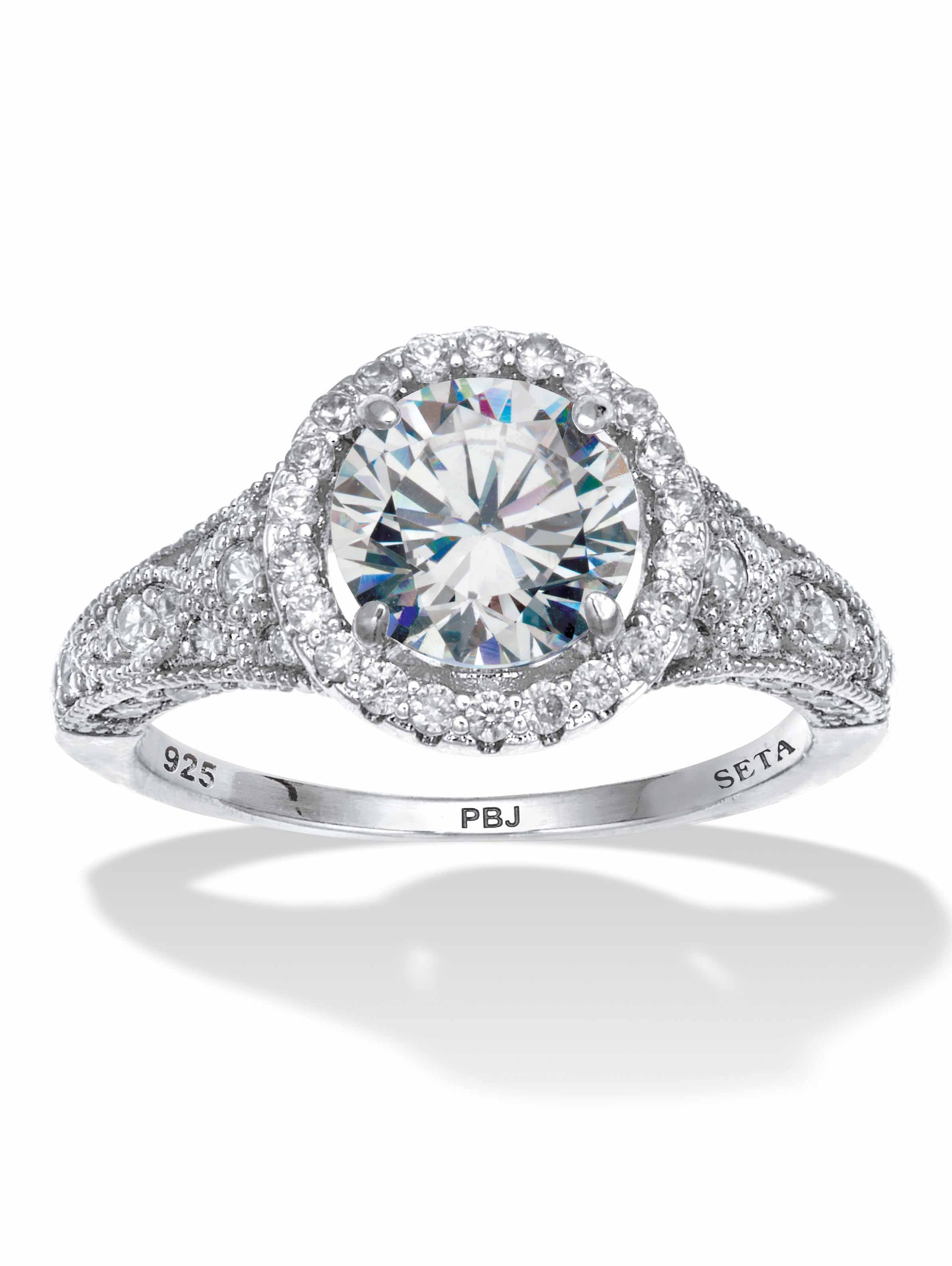 PalmBeach Jewelry Floral Pearl & Cubic Zirconia Ring – Yellow Gold Or Platinum Plated Sterling Silver | .65cttw - View #4