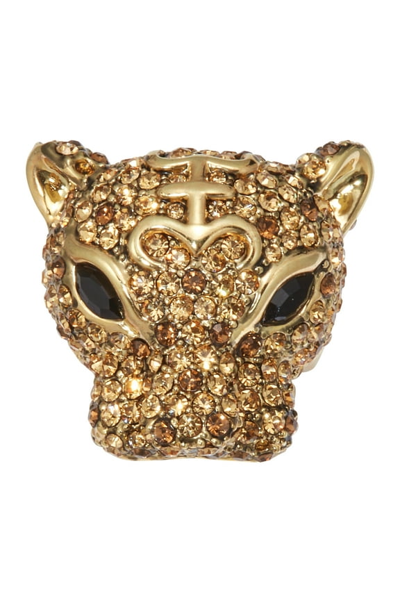 3.99 TCW Marquise Cut Gold CZ 18k Yellow Gold-Plated Leopard Ring