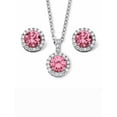 thumbnail image 1 of PalmBeach Jewelry 4.30 TCW Round Simulated Birthstone and Cubic Zirconia Halo Set in Silvertone, 1 of 3