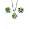 thumbnail image 1 of PalmBeach Jewelry 4.30 TCW Round Simulated Birthstone and Cubic Zirconia Halo Set in Silvertone, 1 of 3